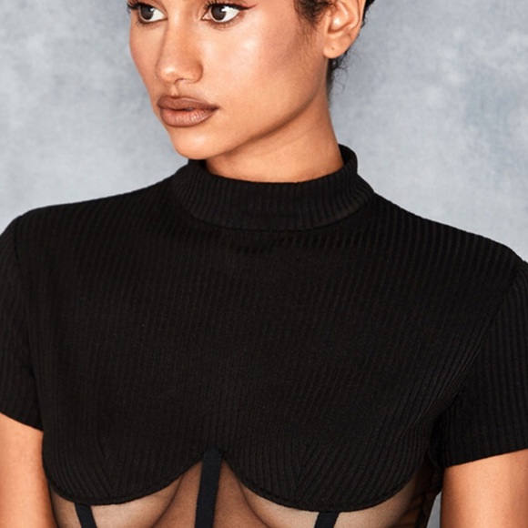 Mistress Rocks bustier mesh panel top so SEXY NWT - Picture 10 of 17